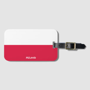 Poland National Flag Patriotic Luggage Tag