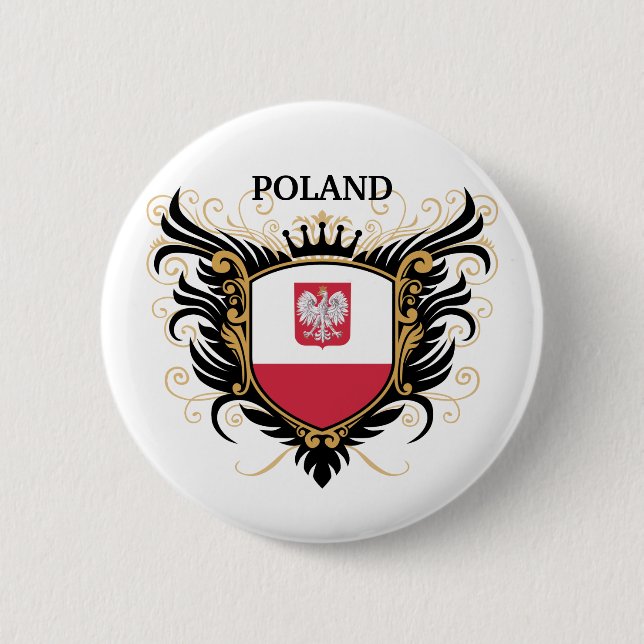 Poland [personalize] 2 inch round button (Front)