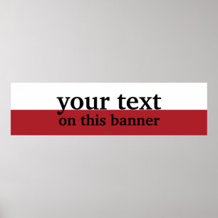 Poland Plain Flag Poster