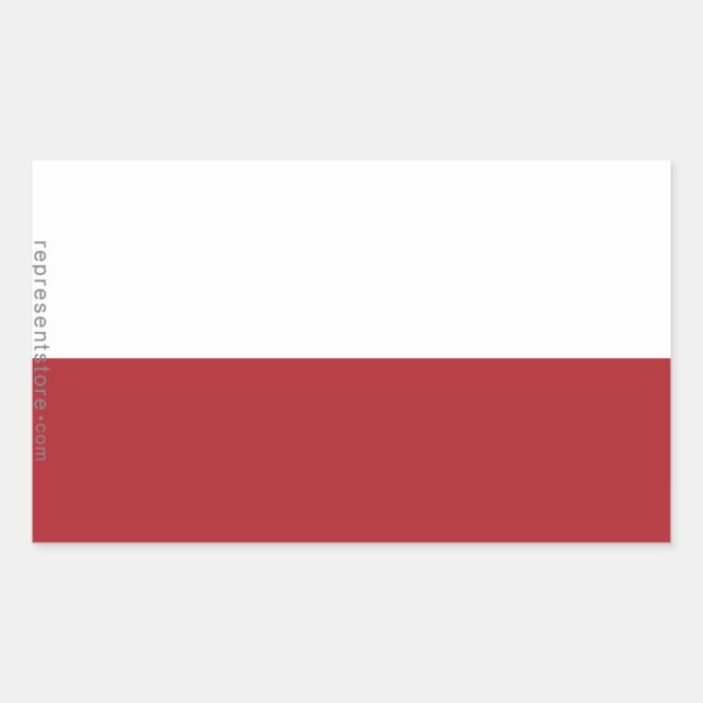Poland Plain Flag Sticker (Front)