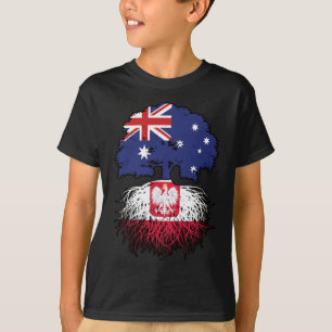 Poland Polish Australian Australia Tree Roots Flag T-Shirt