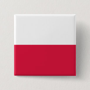 Poland (Polish) Flag 2 Inch Square Button