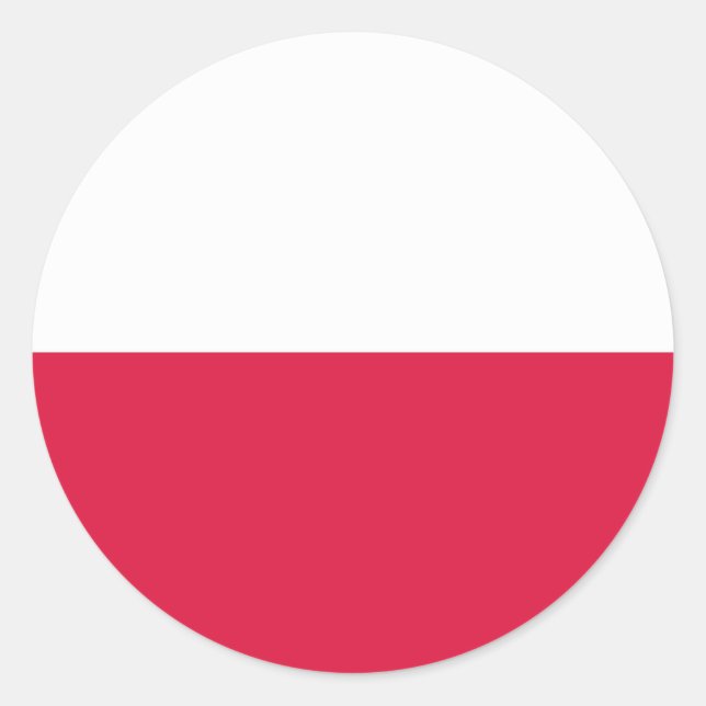 Poland (Polish) Flag Classic Round Sticker (Front)