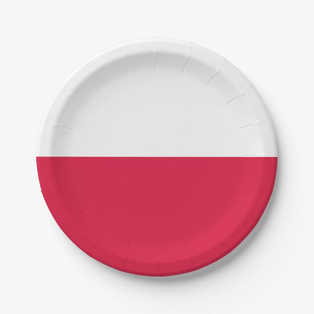 Poland (Polish) Flag Paper Plate (Front)