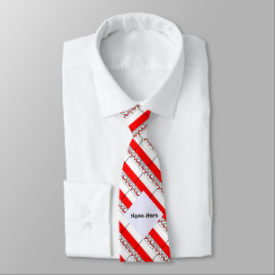 Poland Polish Flag Tiled Black Personalization Tie