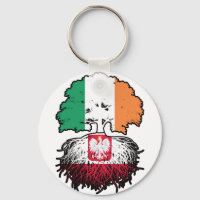 Poland Polish Irish Ireland Tree Roots Flag