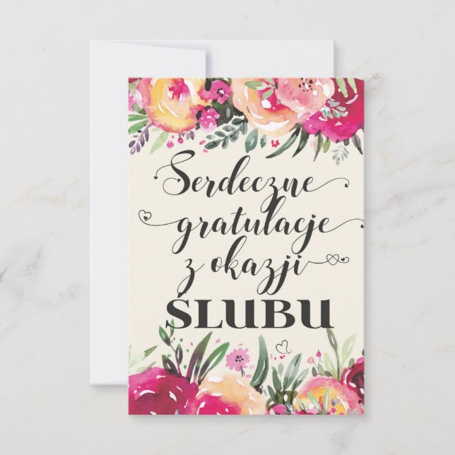 Poland Polish Wedding Wishes (Front)