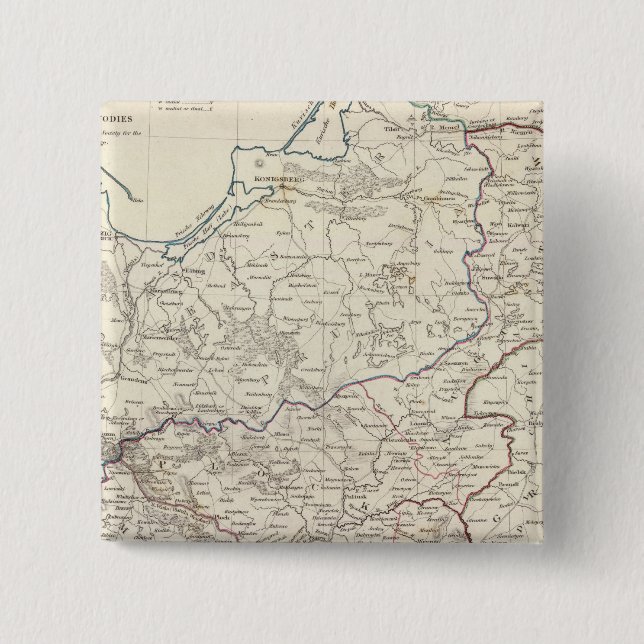 Poland Polska 2 Inch Square Button (Front)