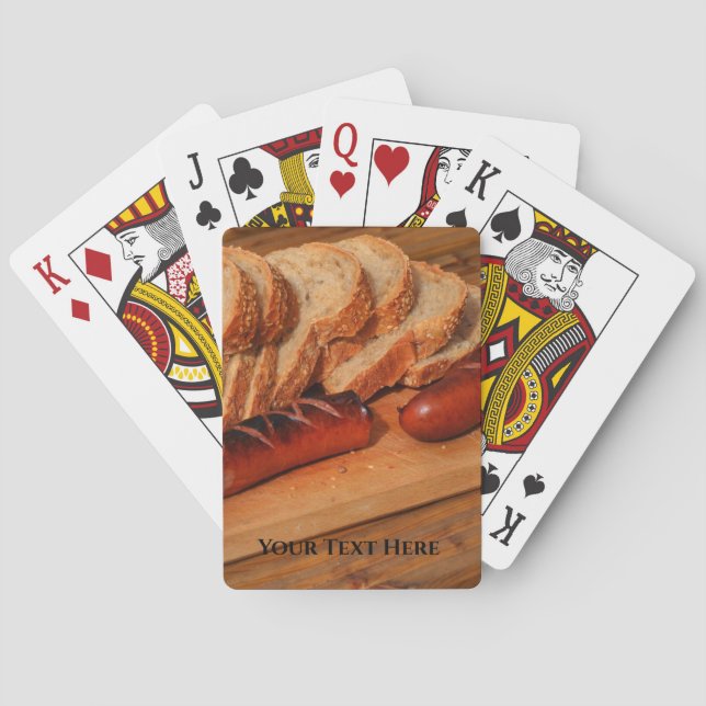 Poland Polska Polish Food Kielbasa Sausage Playing Cards (Back)