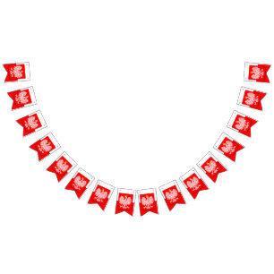 Poland Polska Polski Emblem Patriotic  Bunting Flags