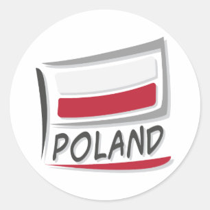Poland Pride X Flag Classic Round Sticker