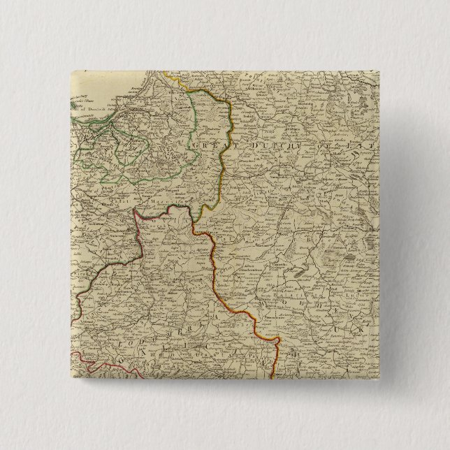 Poland, Prussia 3 2 Inch Square Button (Front)