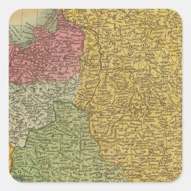 Poland, Prussia Square Sticker (Front)