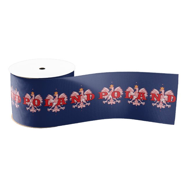 Poland Red Eagles Grosgrain Ribbon (Spool)