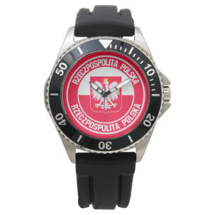 Poland Round Emblem Watch