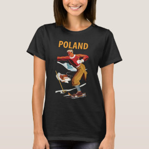 Poland Skier Winter Retro Travel T-Shirt