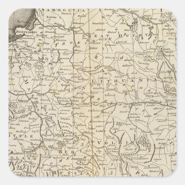 Poland Square Sticker (Front)