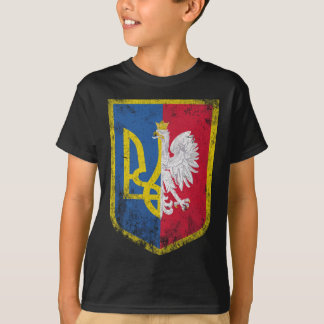 Poland Stands With Ukraine Polish Ukrainian Flag T-Shirt