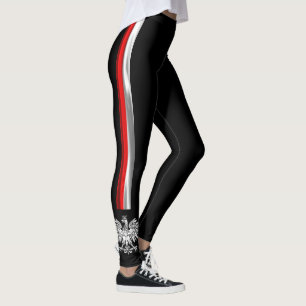Poland stripe flag leggings