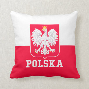 Poland Throw Pillow