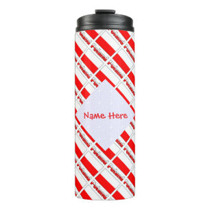 Poland Tiled Flag Personalized Thermal Tumbler
