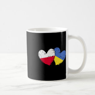 Poland Ukraine Heart Flags Polish Ukrainian Dual F Coffee Mug