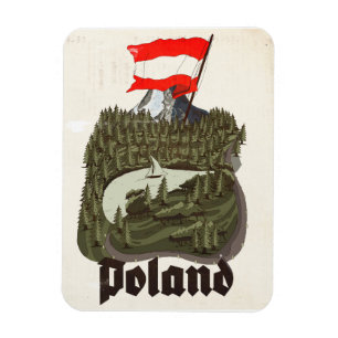 Poland Vintage Travel Poster Magnet