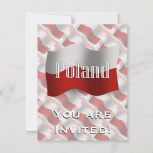 Poland Waving Flag Invitation