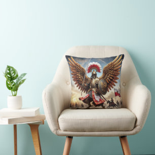 Poland Winged Hussars – Wings of Glory Throw Pillow