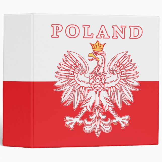 Poland With Red Polish Eagle Binder (Front/Spine)