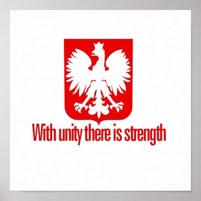 Poland-With unity Strength Poster (Front)