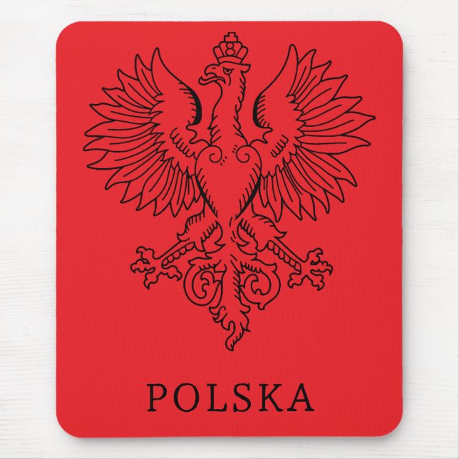 Poland's White Eagle Contemporary State Emblem  Mouse Pad (Front)