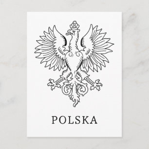 Poland's White Eagle Contemporary State Emblem Postcard