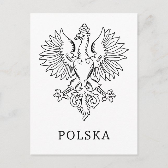 Poland's White Eagle Contemporary State Emblem  Postcard (Front)