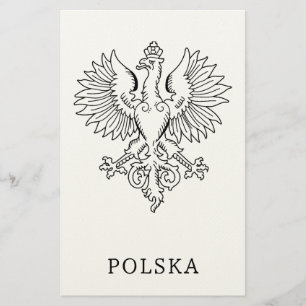 Poland's White Eagle Contemporary State Emblem Stationery
