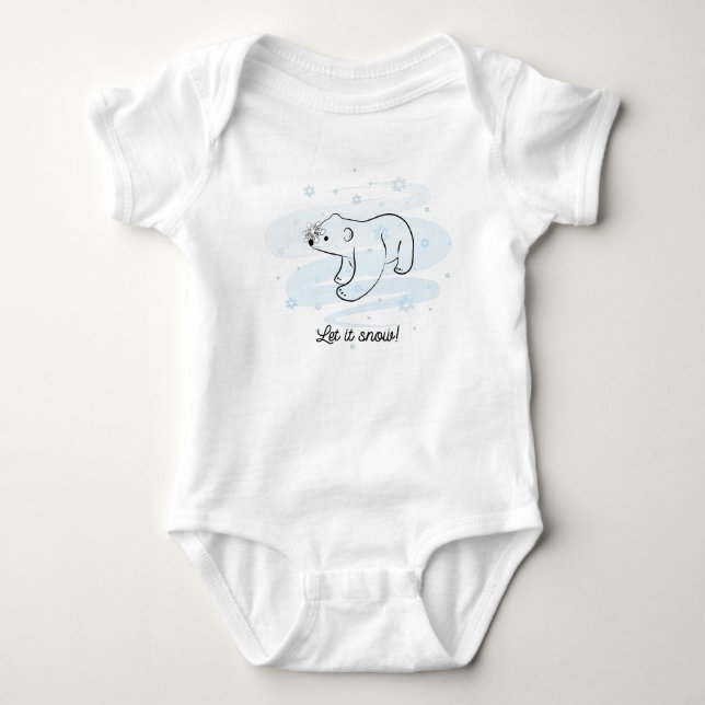Polar baby bear. bodysuit (Front)