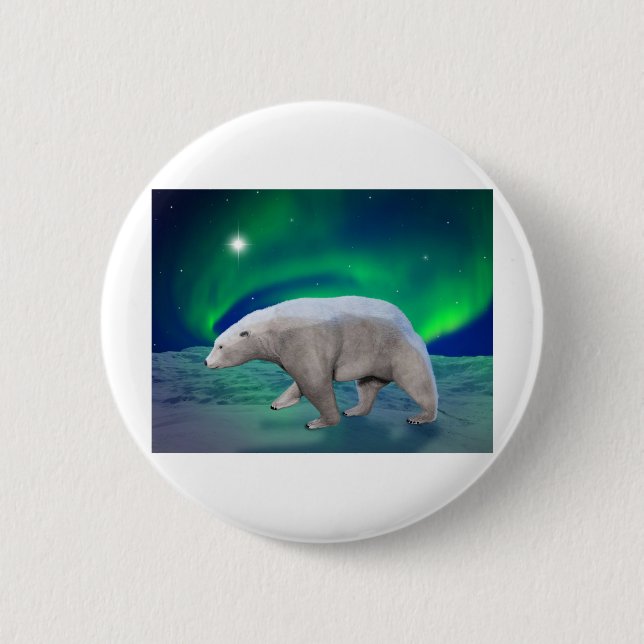 Polar Bear 2 Inch Round Button (Front)