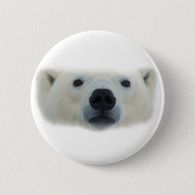 Polar Bear 2 Inch Round Button (Front)