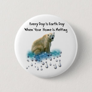 Polar Bear 2 Inch Round Button