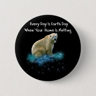 Polar Bear 2 Inch Round Button