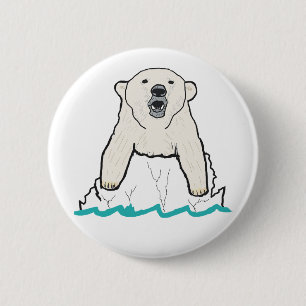 Polar Bear 2 Inch Round Button