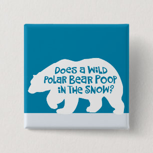 Polar Bear 2 Inch Square Button