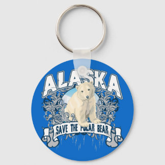 Polar Bear Alaska Keychain
