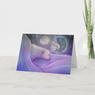Polar bear and Angel Holiday Card