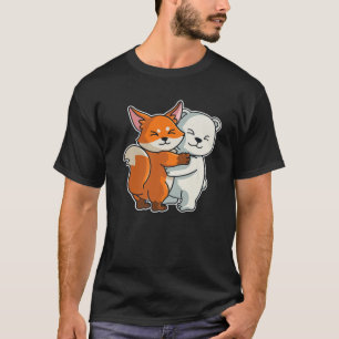 Polar Bear And Fox Cute Animals For Women Animal H T-Shirt