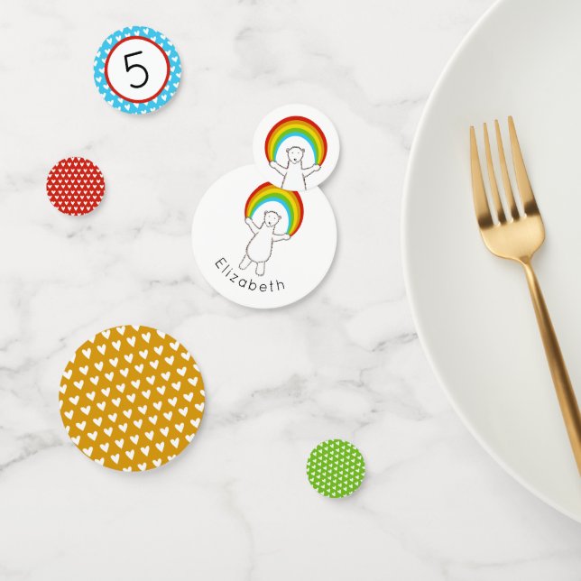 Polar Bear and Rainbow Table Confetti (Group)