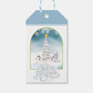 Polar Bear and Snowman Christmas Gift Tag