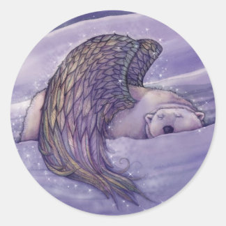 Polar Bear Angel Stickers