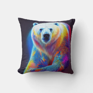 Polar Bear  Animal Discovery Adventure Nature  Throw Pillow