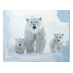 Polar Bear Animal Family Wandering Notepad